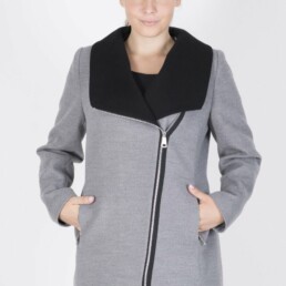 Velour jacket with zipper